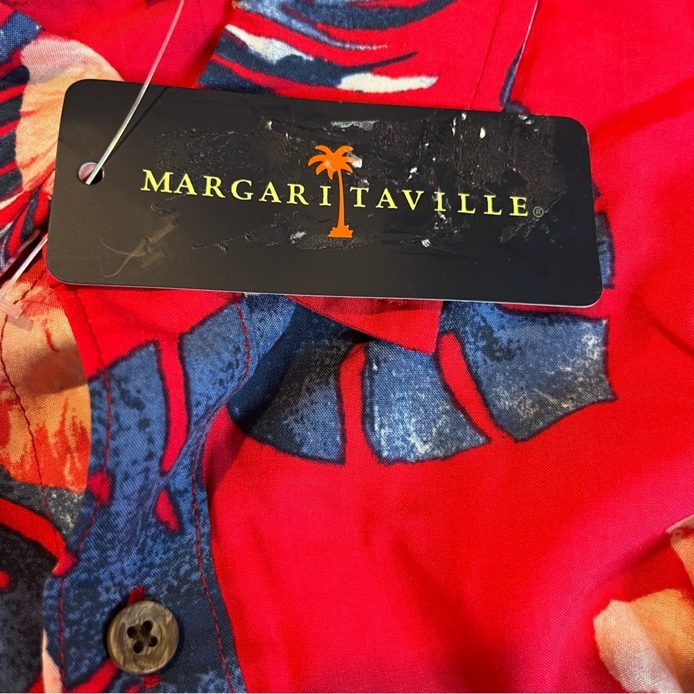 Men's Margaritaville Rayon Button-Down Shirt, Size Medium - Picture 6 of 9